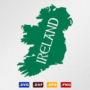 Ireland - Irish Map Svg, Dxf, Eps Vector Files for Cricut, Silhouette, Cutting Plotter, Png file