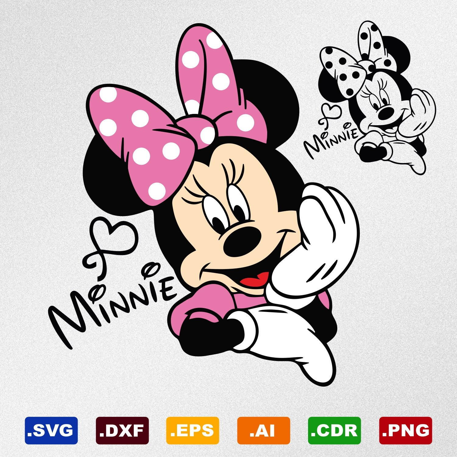 Minnie Mouse Peeking Svg, Minnie Mouse Face Svg, Cut Files For Cricut