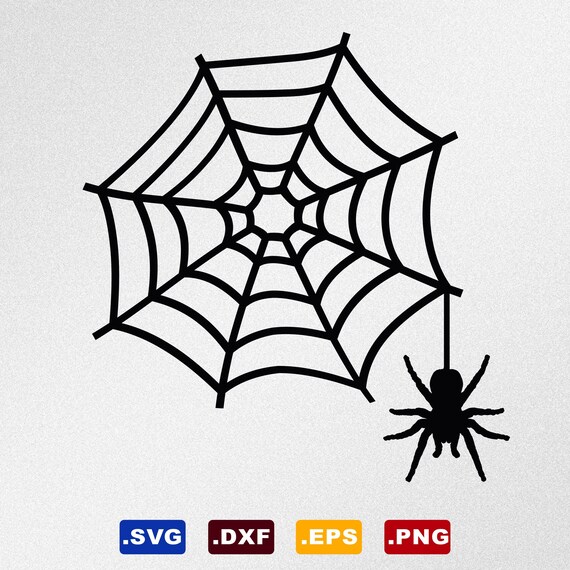 Halloween Spider Spider's Web Svg, Dxf, Eps Vector Files for Cricut,  Silhouette, Cutting Plotter, Png File