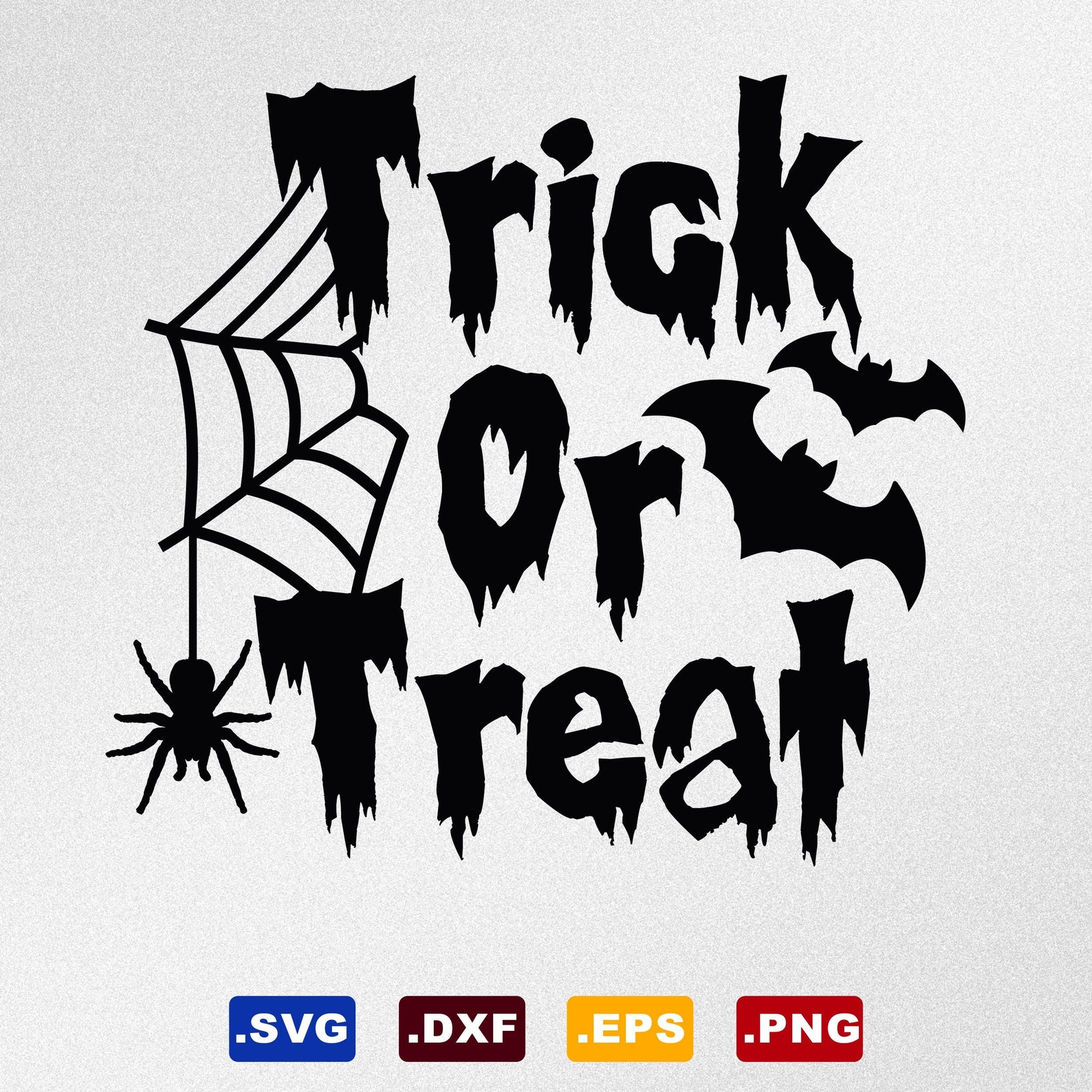 Trick or Treat Halloween Svg Dxf Eps Vector Files for - Etsy