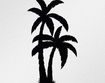 Calcomanía de vinilo de palmera