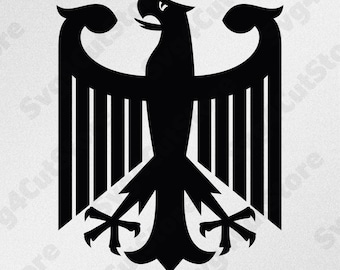 Pegatina de vinilo con el águila alemana, símbolo de Alemania (Bundesadler).