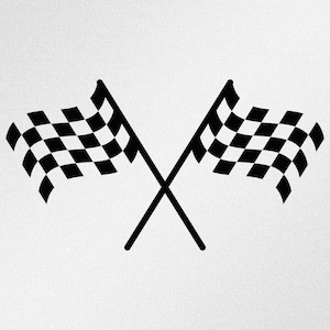 Racing Checkered Flags Vinyldekalklistermärke
