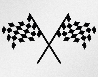 Racing Checkered Flags Vinyl Decal Sticker