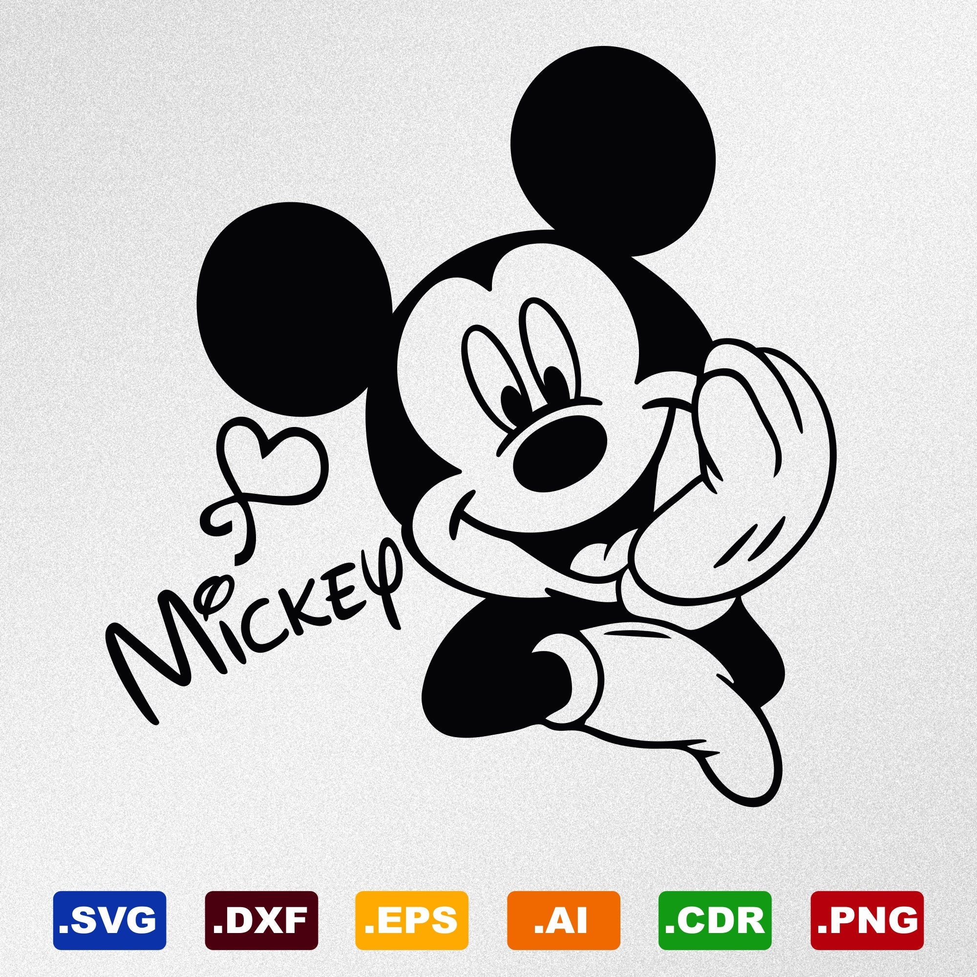 Mickey Outline Svg Free Etsy