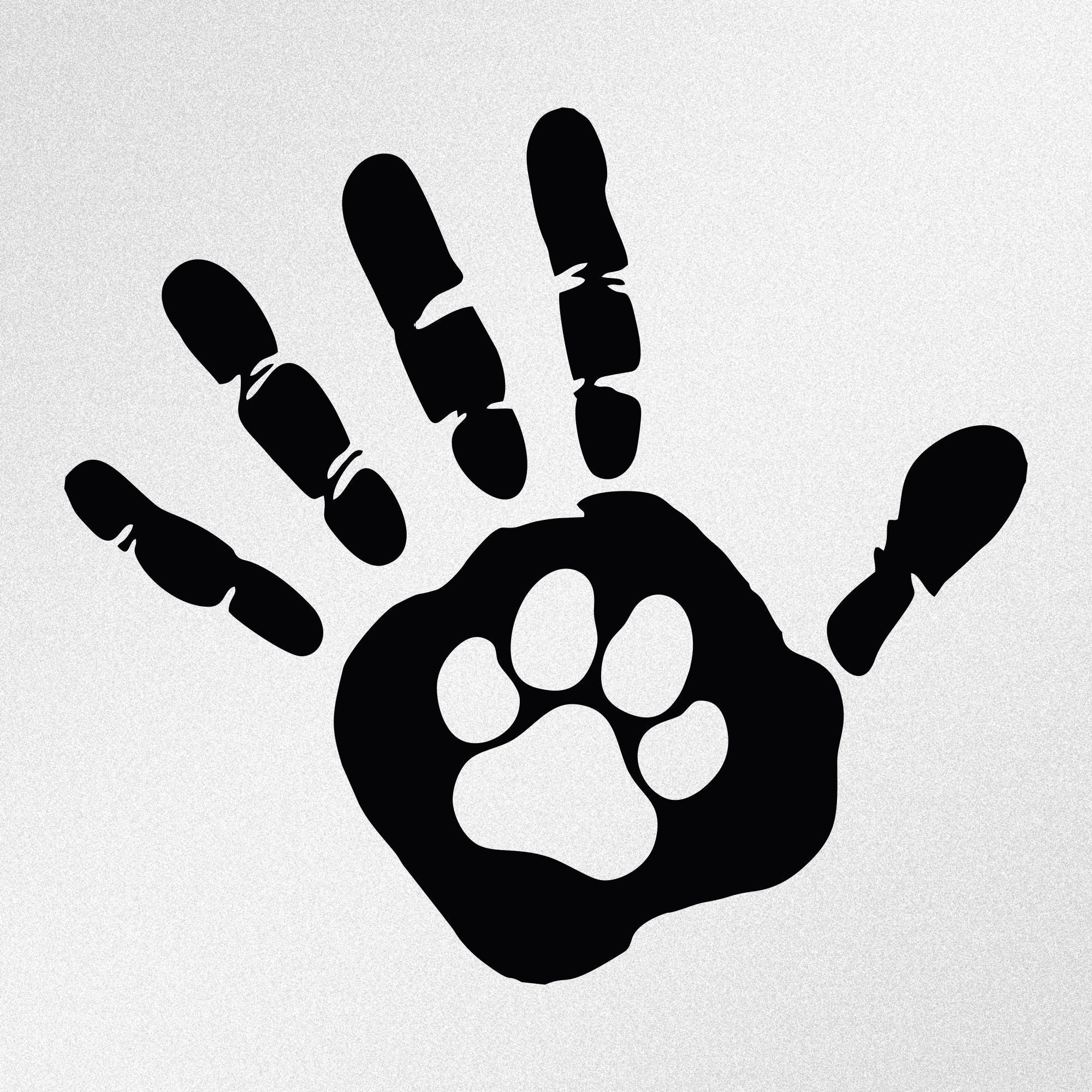 Hand Paw Print Vinyl Decal Sticker Etsy