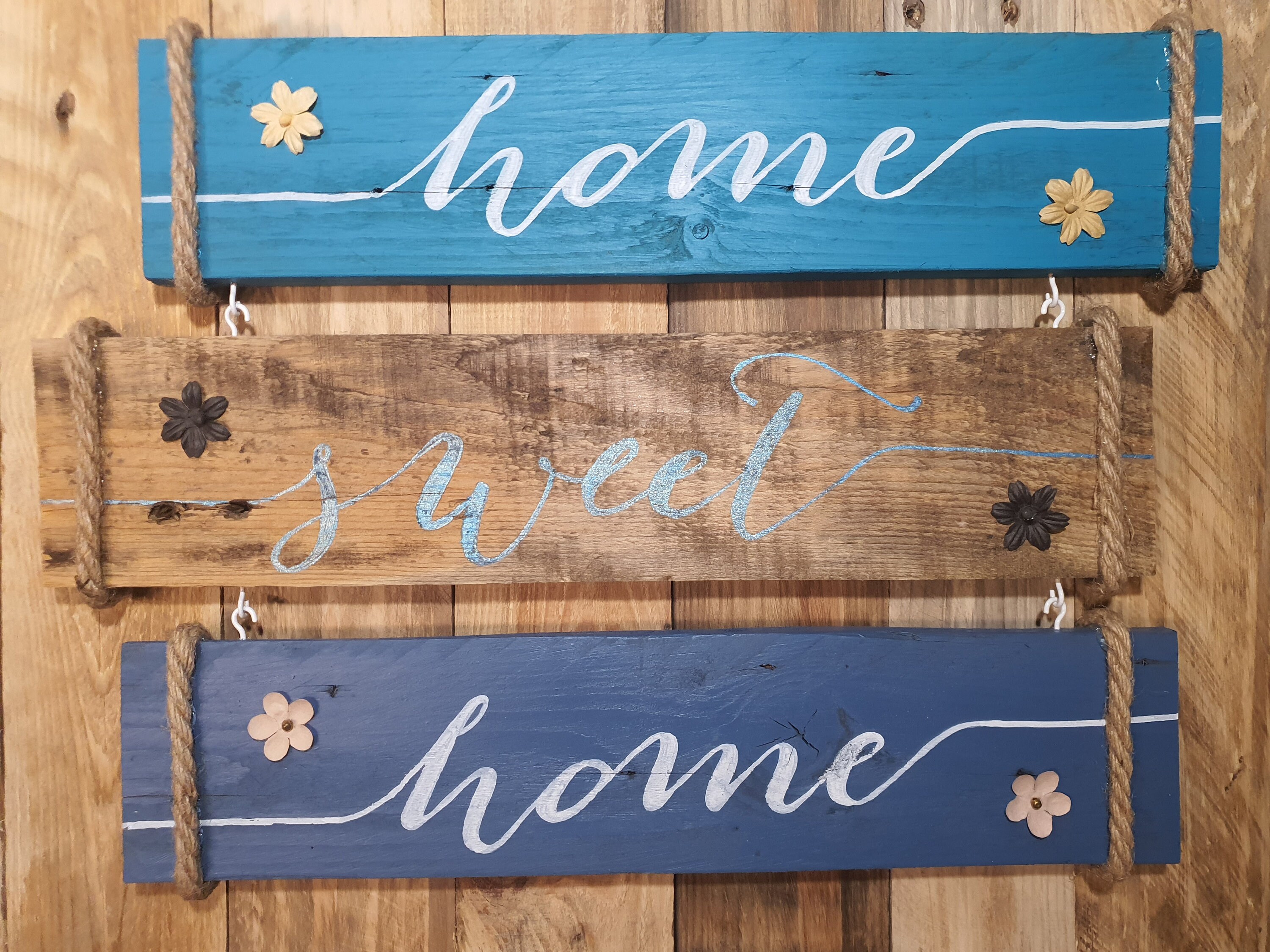 Tableau Home Sweet Home/Décoration en Bois