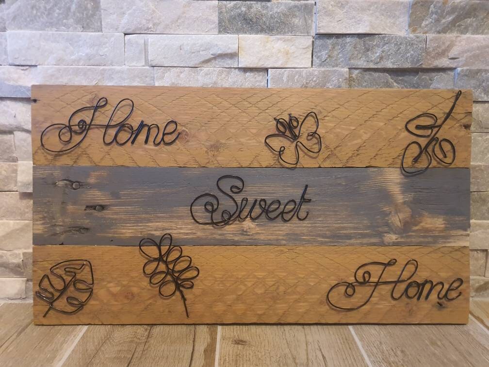 Tableau Home Sweet - Bois