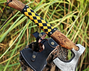 Hand-Forged Norse Viking Axe, Viking  Hatchet, Bearded axe , Hand Forge Axe, Luxury Gift For Men, Gift for him