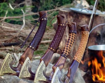 Viking Axe Best Gift for him Odin Axes With sheath, Inspired by Norse Asatru Drakkar Warrior, Viking Runes axe, Best Christmas gift for men