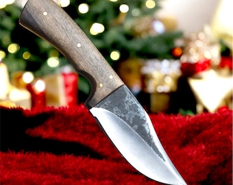 Handmade Forged Carbon steel hunting knife with Leather sheath, Last Minute Christmas GIFTS