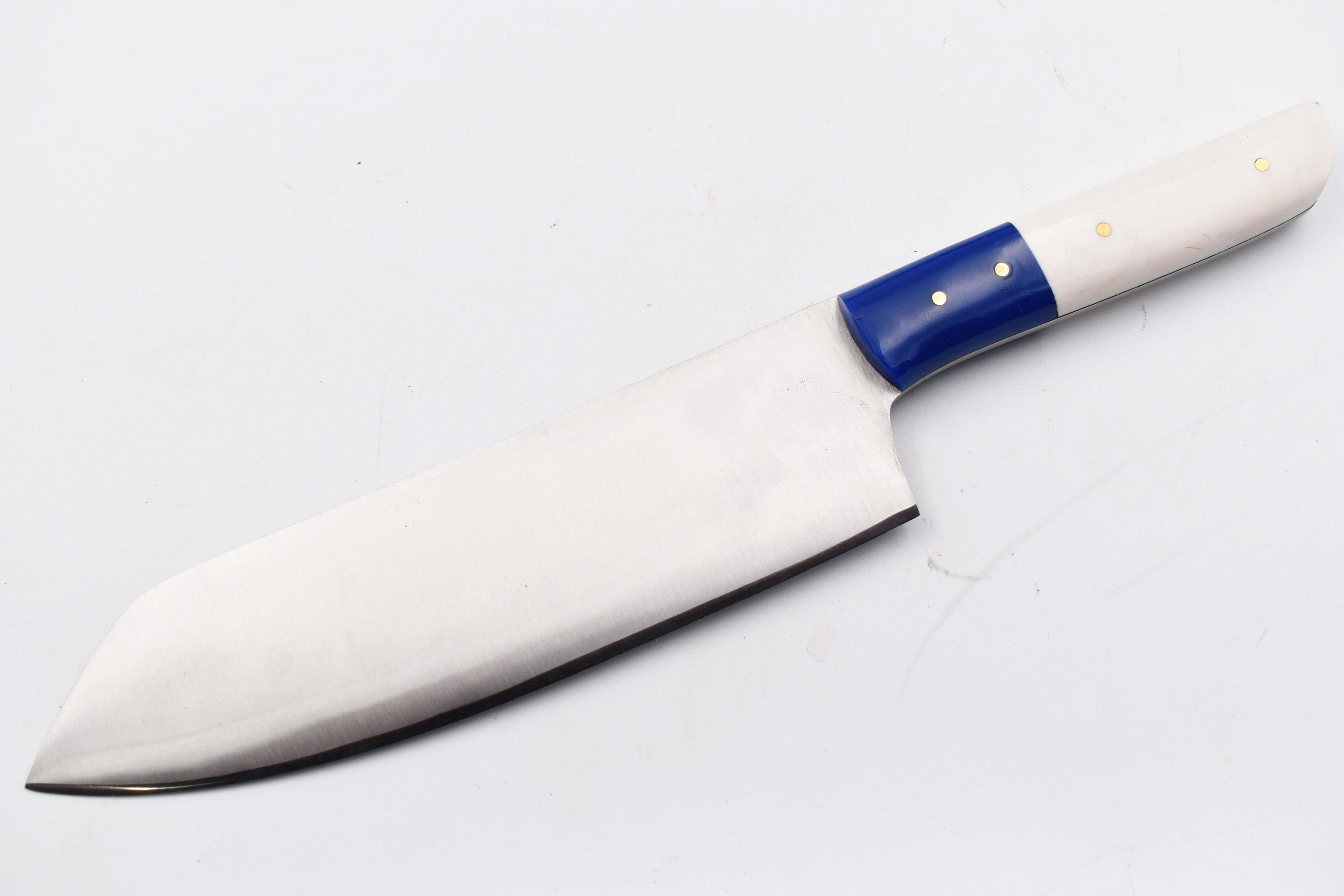 Personalized Fixed Blade Bushcraft Kitchen Knife Santoku Etsy