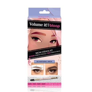 Volumen drauf! Brow Stencil Kit (03 Natural Arch) - 20 Schablonenpaare + 1 Brauenpinsel