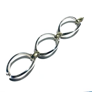 Regitze Overgaard Georg Jensen Sterling Silver & 18K Gold Devoted Heart Bracelet, 1980s