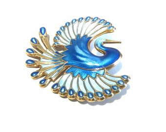 1878 Antique Norway David Andersen Christiania Silver Brooch