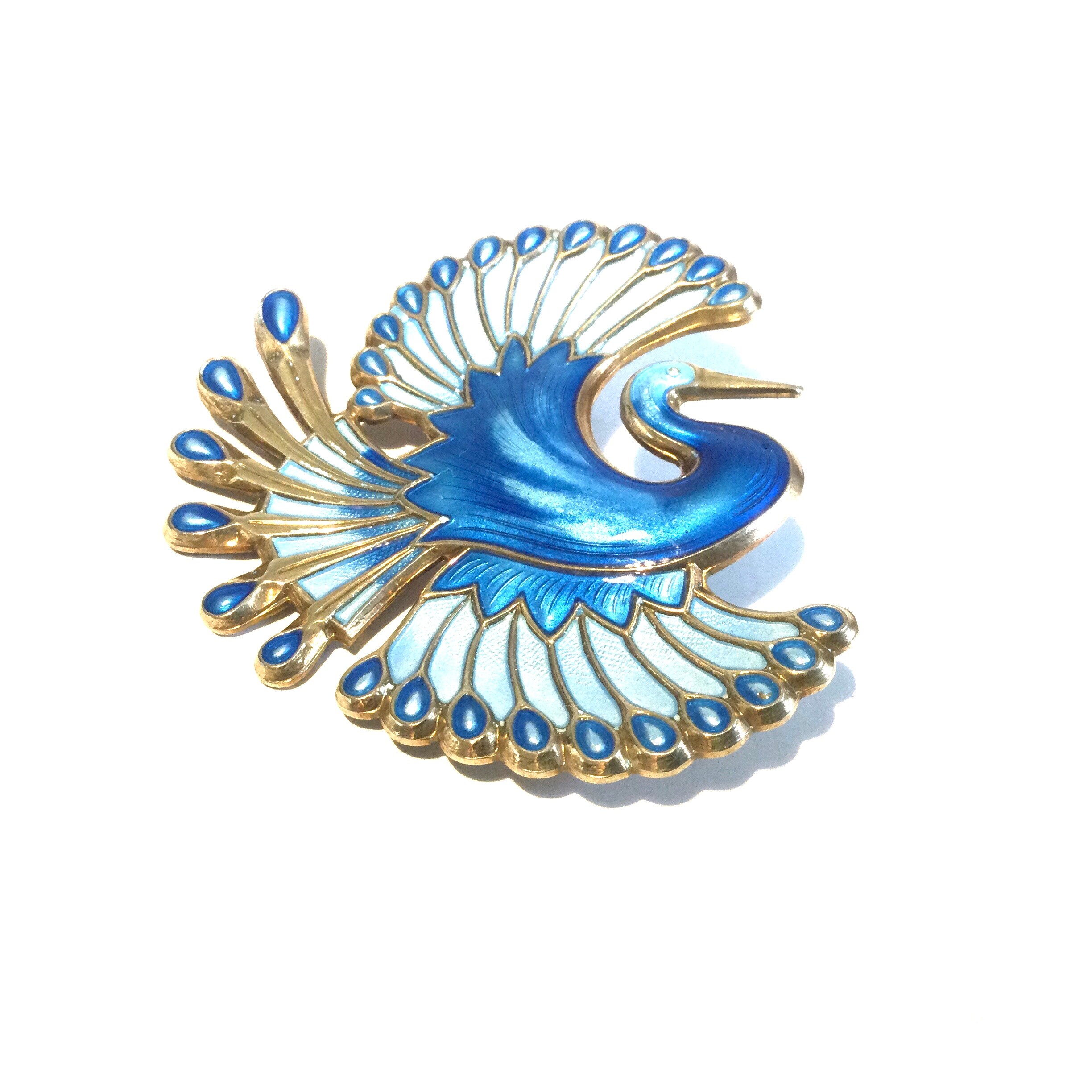 Enamel crane pin - Gem