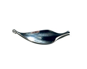 Vintage Rare Vivianna Toruń Bulow-Huba For Georg Jensen Large Sterling Silver “PLUME” Brooch Post 1945 Denmark