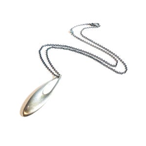 Regitze Overgaard Georg Jensen Sterling Silver Zephyr Pendant Necklace, 1990s Denmark