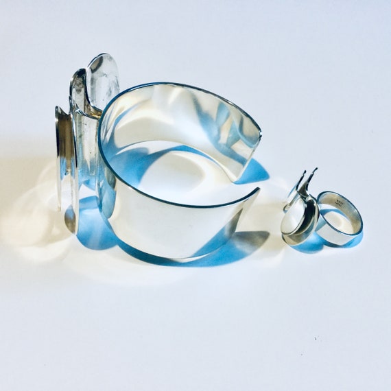 Super Rare N.E. FROM Solid Sterling Silver Bracel… - image 7