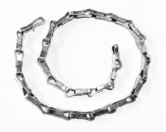 Vintage Claes Giertta Sterling Silver Chain Necklace, Handcrafted 1967 Sweden