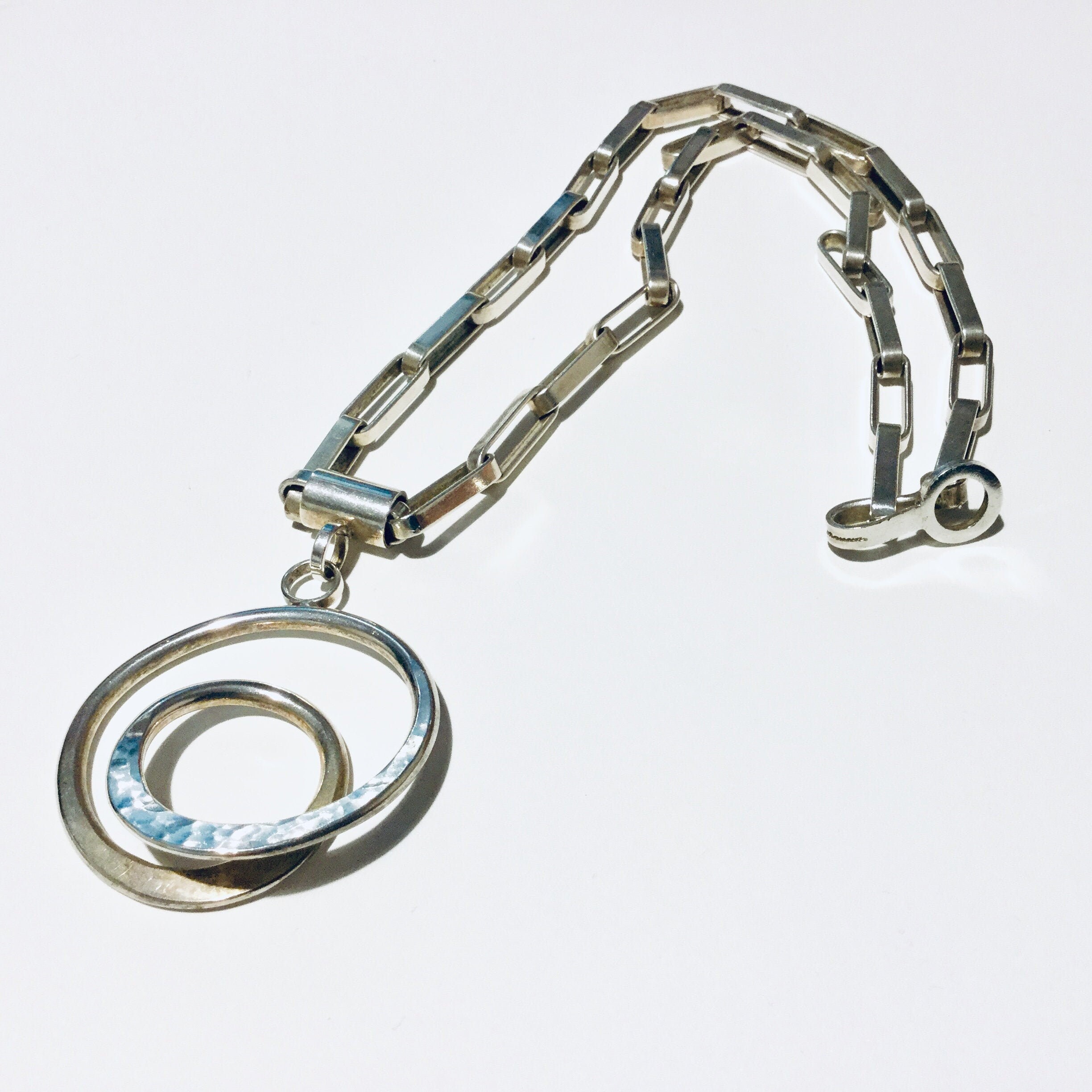 70s Silver Pendant - Etsy
