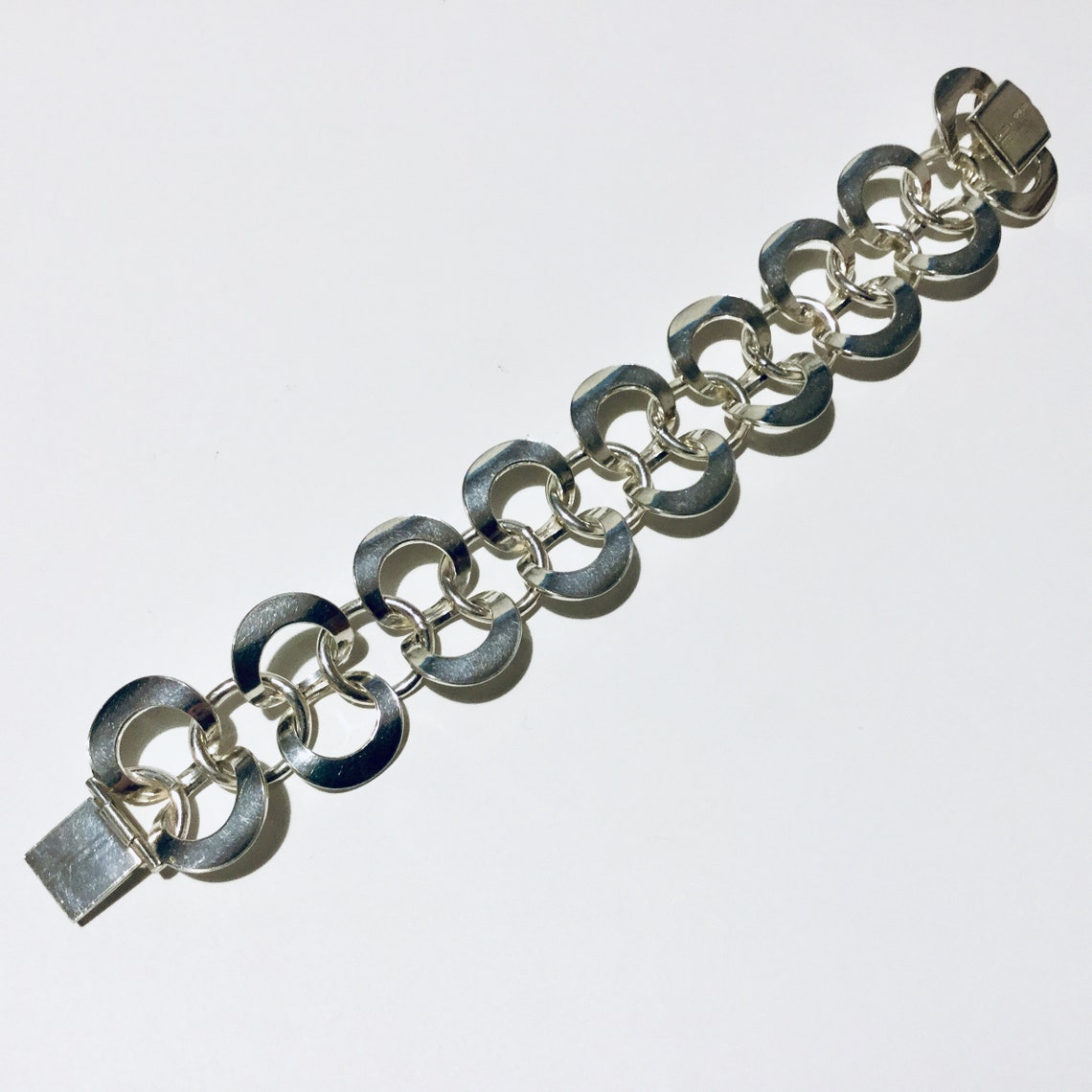 Vintage Heavy Solid Sterling Silver Bracelet by ALTON 1976 Etsy UK