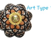 Assorted Multicolor Decorative Floral Cabinet Knobs Blue Pottery Flower Handmade HandPrinted Home Decor Door Handle Hardware