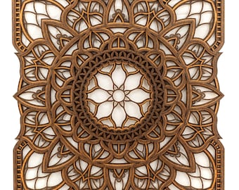 Mandala Three Layered Wall Decor,  Mandala Wall Decor, Sacred Art Wall Decor, Ethnic Wall Art Decor, Spiritual Wall Wood Decor