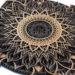 Sunburst Multi Layered Wall Decor,  Mandala Wall Decor, Sacred Art Wall Decor, Ethnic Wall Art Decor, Spiritual Wall Wood Decor