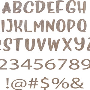 Fontes de letras de madeira únicas - Contraplacado de bétula inacabado de 2 a 30 polegadas - Fonte de trigo Buck - Monograma de artesanato decorativo, decoração de casa, artesanato DIY