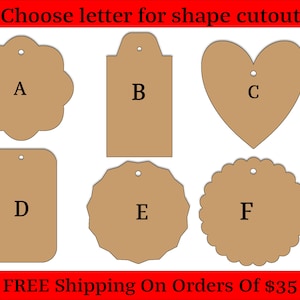 Price Tag Product Tag Wood Cutout Shapes And Silhouettes - Large, Medium, or Small Sizes