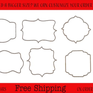 Border Shapes, Picture Frames, Accent Frames, Unfinished Wood Cutouts Shapes Large & Small Sizes
