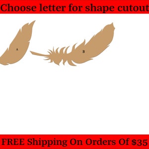 Feathers Bird Duck Themed Wood Cutout Shapes And Silhouettes - Large, Medium, or Small Sizes