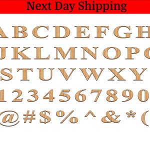Letra única de madera - Madera contrachapada de abedul sin terminar 2-30 pulgadas - Times New Roman Font - Monograma de artesanía decorativa, decoración del hogar, artesanía de bricolaje