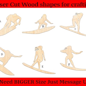 Surfer, Surfing, Surf Board, Wood Shape Cutouts And Silhouettes - Large, Medium, or Small Sizes