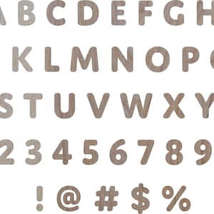 Fuentes de letra de madera única - madera contrachapada de abedul inacabado 2-30 pulgadas - Domus Font - Decorative Craft Monogram, Home Decor, DIY Crafting