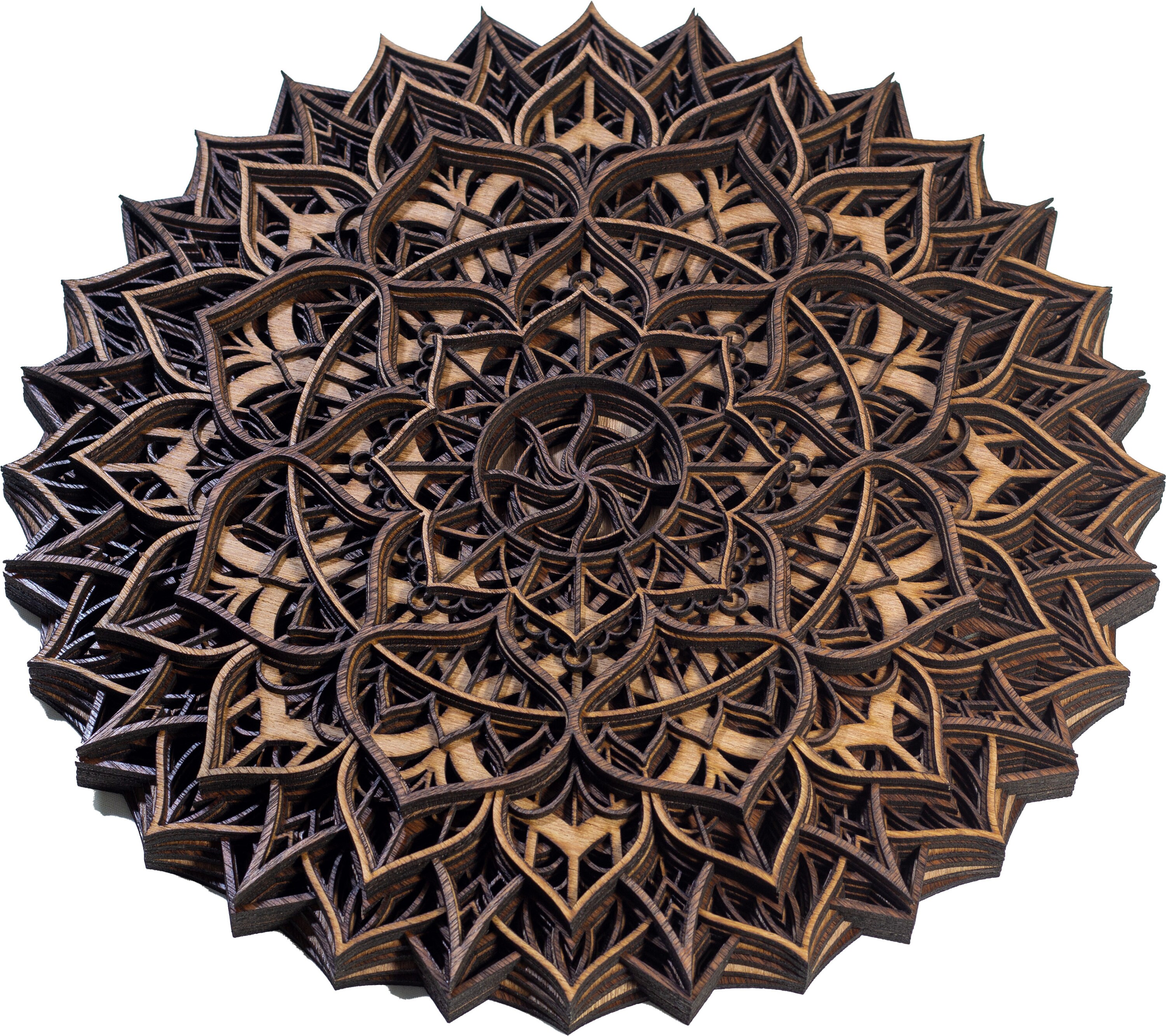 Wood Mandala Wall Art 9 Layers Yoga Deco Meditation Wall Art Etsy