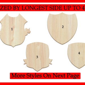 Niedokończona drewniana odznaka policyjna, drewniana odznaka sylwetkowa, odznaka szeryfa, EMS - DIY Craft Blank 1/8&quot;, 1/4&quot;, 1/2&quot; Grubość do 35 cali średnicy