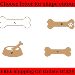 Dog Bones, Dog Bowl, Bones Unfinished Wood Cutouts Shapes Large &amp; Small ...