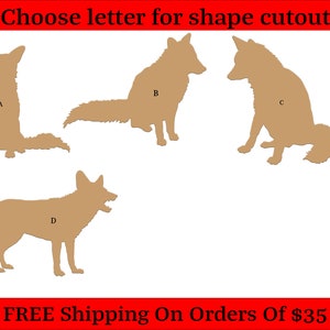 Fox Vixens Cubs Pups Cute Fox Themed Wood Cutout Shapes And Silhouettes - Large, Medium, or Small Sizes