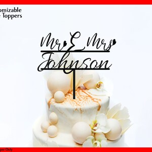 Rustic Gold Wedding Cake Topper - Gold, Silver, Rose Gold or Natural Wood - Customize Your Own - Mr And Mrs Cake Topper, Wedding Day Cake