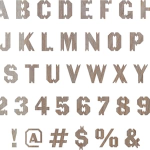Fontes de letras de madeira únicas - Contraplacado de bétula inacabado de 2 a 30 polegadas - Fonte Becker Goth - Monograma de artesanato decorativo, decoração de casa, artesanato DIY