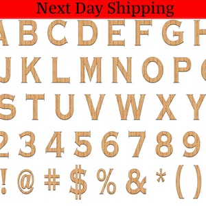 Single Wooden Letter - Unfinished Birch Plywood 2-30 inches - Copperplate Font - Decorative Craft Monogram, Home Decor, DIY Crafting