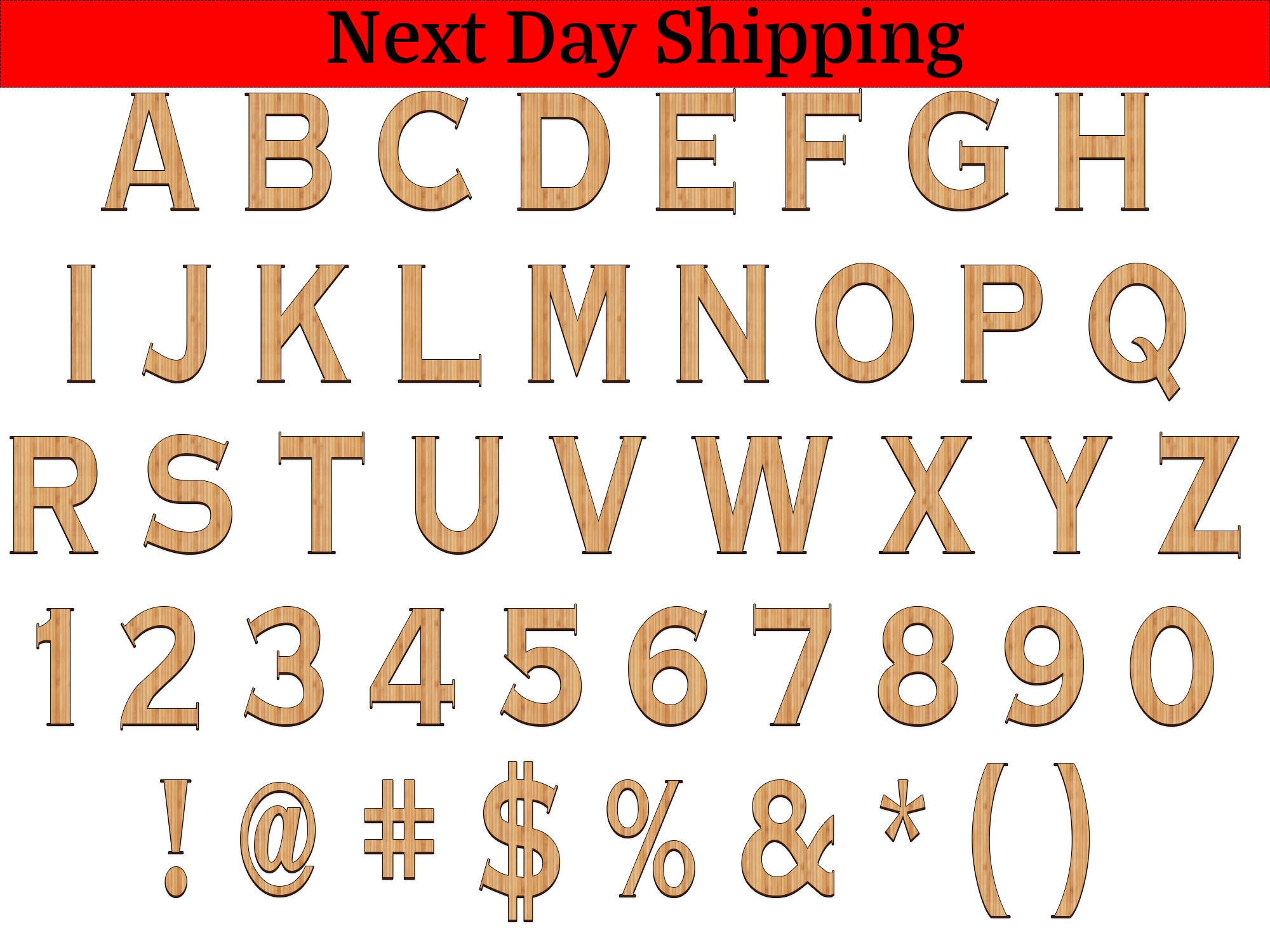  182 Pieces 2-1/2 Inch (2.5) Wooden Letters Craft Wood