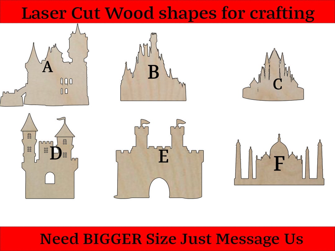 Castles Fortress Fort Church Citadel Tower Chateau Wood Shape Cutout ...