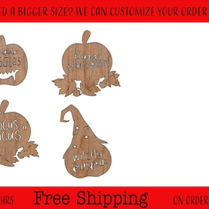 Halloween Carving Unfinished Wood Cutouts Shapes Large & Small Sizes