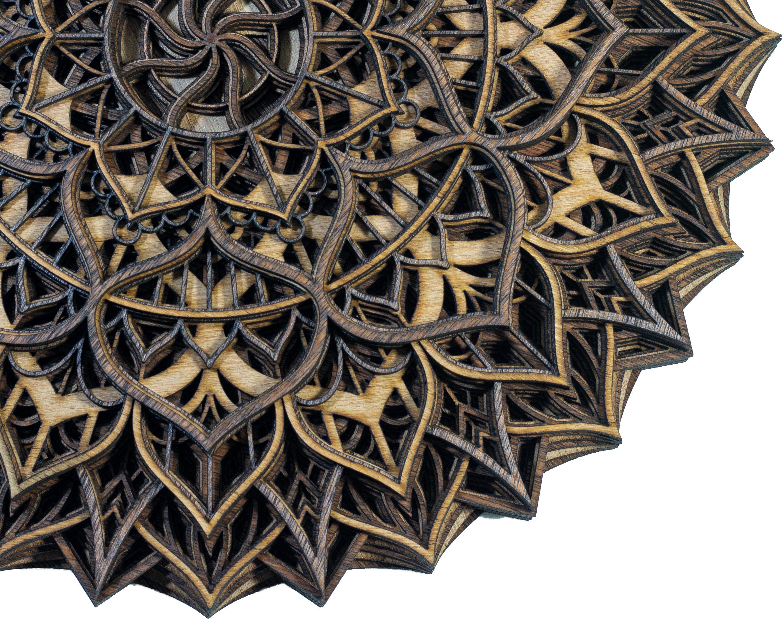 Wood Mandala Wall Art 9 Layers Yoga Deco Meditation Wall Art Etsy