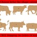 Pig, Cow, Bull, Farm Animals Unfinished Wood Cutouts Shapes Large ...