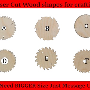 Saw Blade Circular Saw Round Blades Wood Shape Cutout Silhouettes - Large Medium Small Sizes