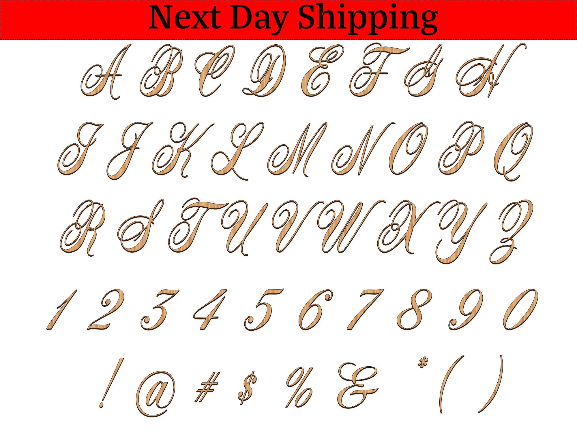 50 Mix Medium Wooden Letter Shapes 3mm-6mm Thick 8-15cm Size 1/8 Inch  Thickness 1-6 Inch Size 